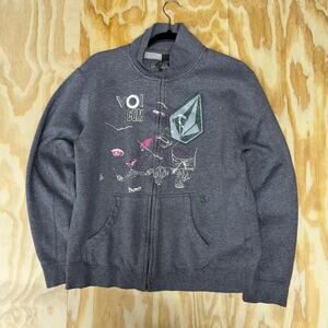 Vintage surf y2k volcom femme zip up jacket